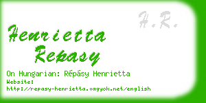 henrietta repasy business card
